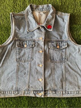 90’s Roses Vintage Denim Vest